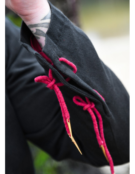 Jubón medieval Bernhard negro con...