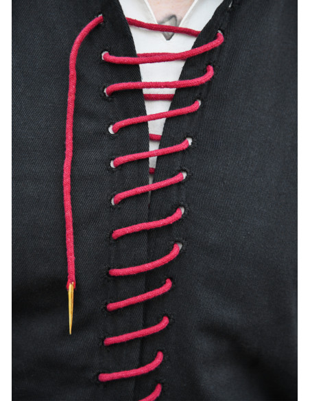 Jubón medieval Bernhard negro con...