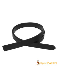 Cinturón medieval cuero negro sin hebilla, (2,9 cm.) 2