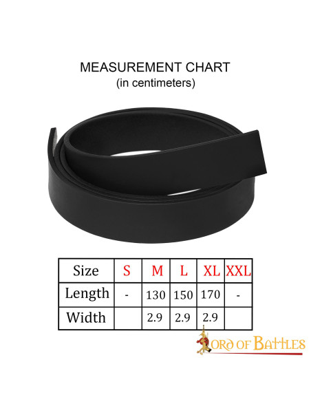 Middeleeuwse zwarte leren riem zonder...
