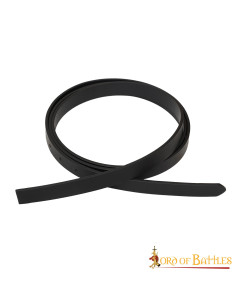 Cinturón medieval cuero negro sin hebilla, (1,9 cm.) 2