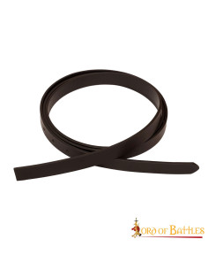 Cinturón medieval cuero marrón sin hebilla, (1,9 cm.) 2