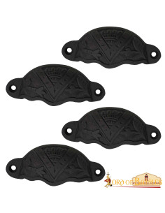 Set 4 tiradores medievales para cajones (8,4x3,5 cm.)