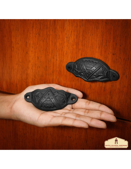 Set van 4 middeleeuwse ladehandvatten...