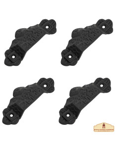 Sæt med 4 middelalderlige skuffegreb (10,1x4,1 cm.)