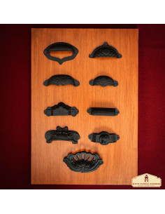 Set 4 tiradores medievales para cajones (10,1x4,1 cm.) 2