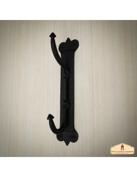 Rustieke smeedijzeren wandkapstok, 1...