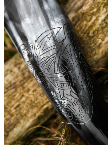 Cuerno Vikingo lobo Fenrir para beber...
