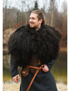 Schwarzer Berserker-Skin für Krieger (130 x 60 cm).