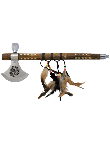 Dekorativ indisk økse med fjer