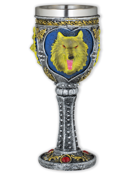 Copa ornamental con figura de un lobo... Copa ornamental con figura de un lobo...