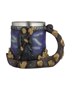 Taza medieval ornamental de la Muerte