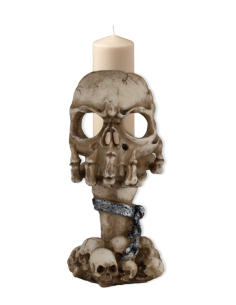 Resin Skull Lysestage (16 cm.)
