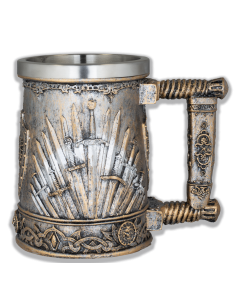 Taza medieval espadas en resina (13,5 cm.)