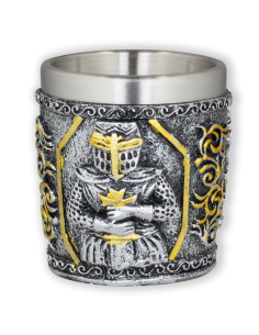 Goud-zilver Templar borrelglaasje (6 cm.)
