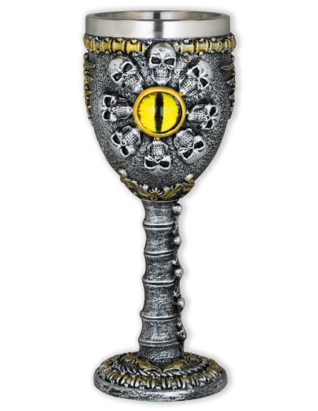 Sierbeker met doodshoofden (19 cm.)