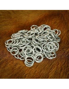 Bolsa anillas cota de malla acero pulido de zinc (10 mm.)