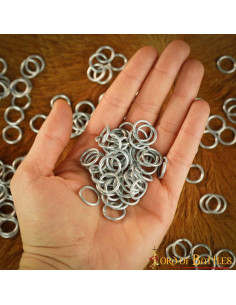 Ringbrynjepose af poleret zinkstål (10 mm.) 2