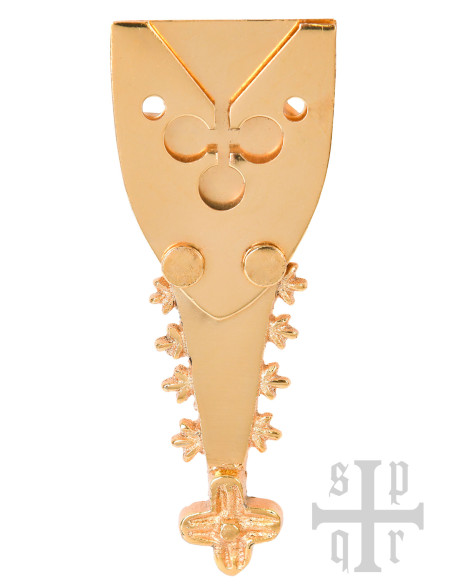 Messing klaverplaat voor middeleeuwse...