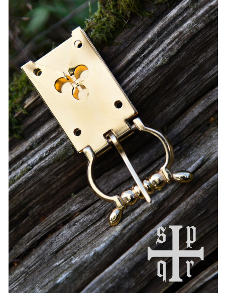 Hebilla trébol en latón para cinturón...