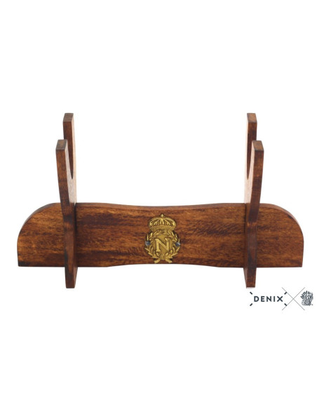 Soporte de madera con escudo de Napoleón