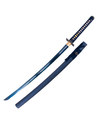 Katana basisoefeningen blauw damaststaal