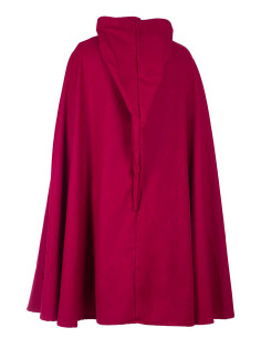 Middelalderlig bordeaux uldkappe Gora model 2