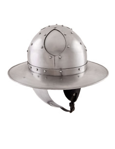 Casco Kettle con protección para orejas y mejillas, siglo XV