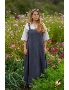 Frida kvinders vikingekjole natgrå