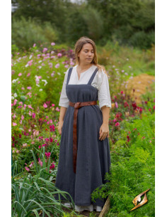 Frida kvinders vikingekjole natgrå 2