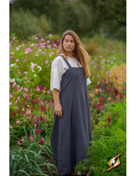 Frida kvinders vikingekjole natgrå
