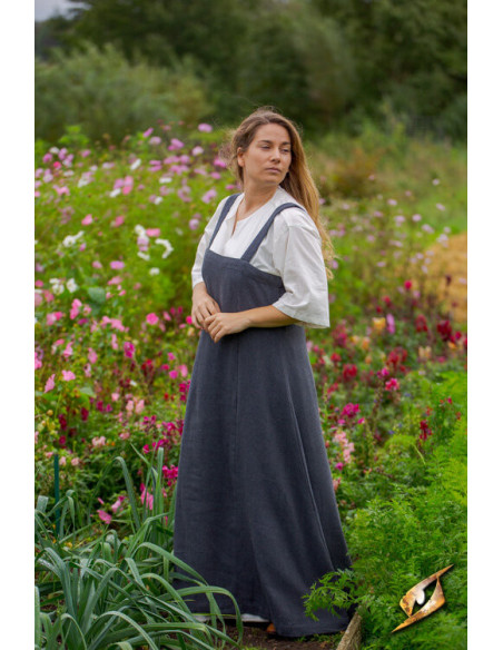 Frida kvinders vikingekjole natgrå