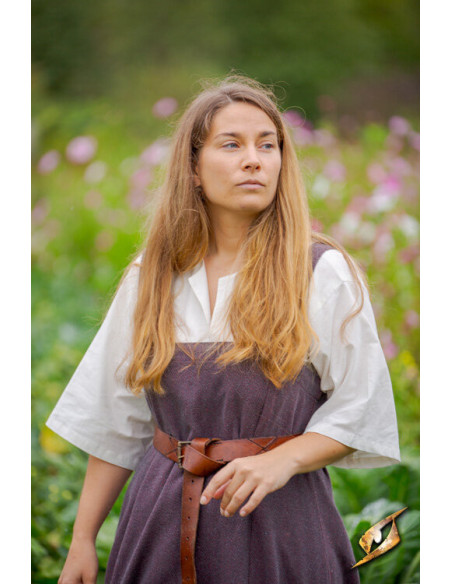 Burgundergraues Frida-Wikingerkleid...