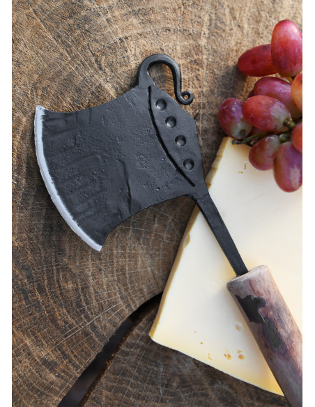 Smedet køkkenøkse, hakker med træskaft