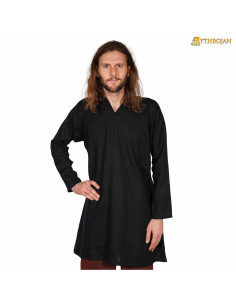 Túnica vikinga hombre modelo Erling, color negro