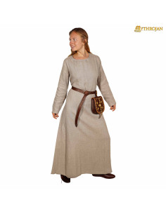 Dameslinnen Vikingjurk Helga model, natuurlijke kleur