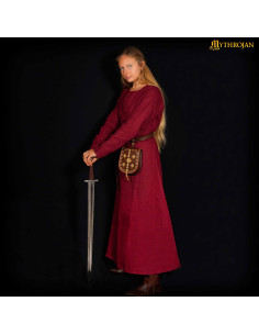 Dameslinnen Vikingjurk model Helga, kleur bordeaux 2