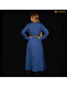 Dameslinnen Vikingjurk Helga model, kleur blauw 2
