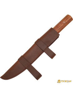 Cuchillo seax vikingo nórdico con funda marrón (45,7 cm.) 2