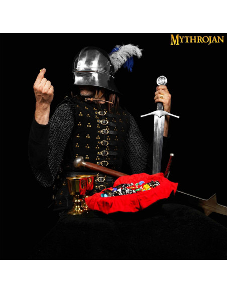 Middeleeuwse dobbelstenen tas met...