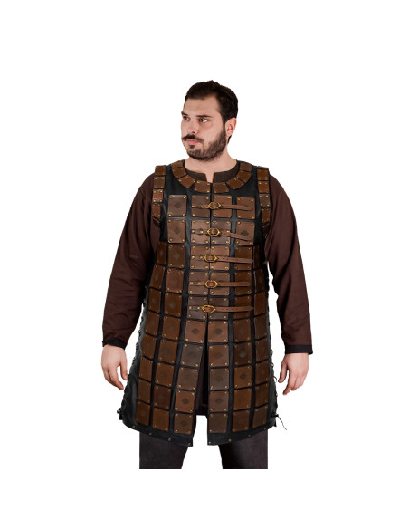 Leren pantser met schaalontwerp,...