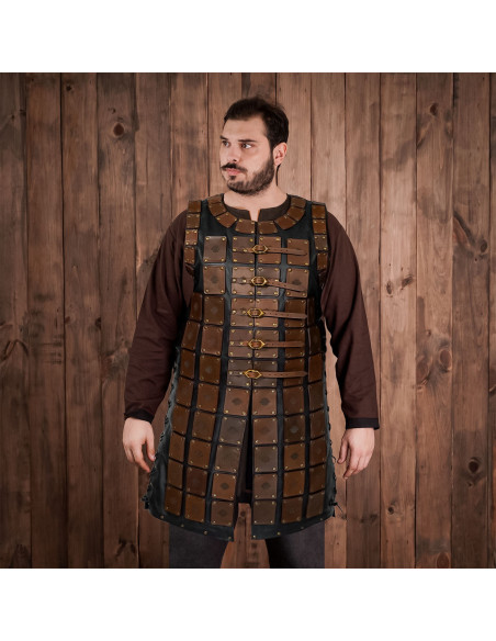 Leren pantser met schaalontwerp,...