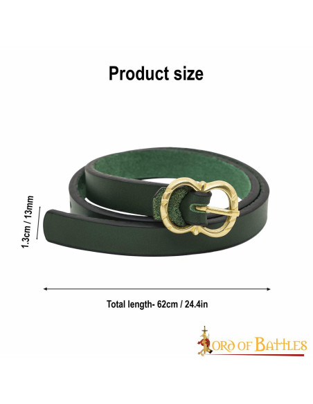 Cinturón medieval renacimiento cuero,...