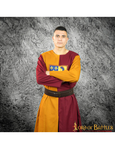 Tabardo medieval bicolor escudo...