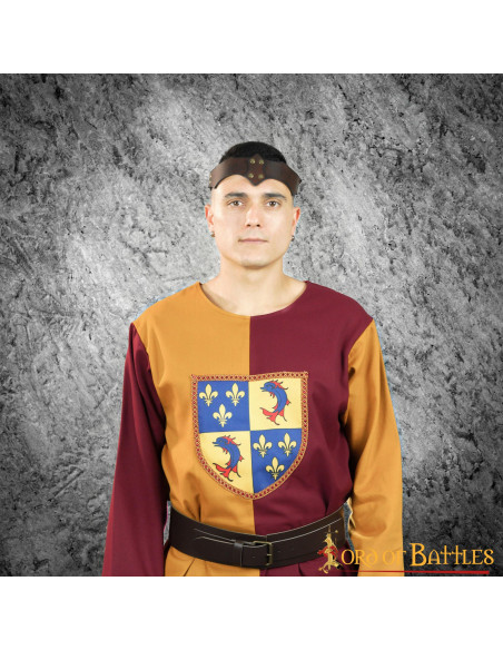 Tabardo medieval bicolor escudo...