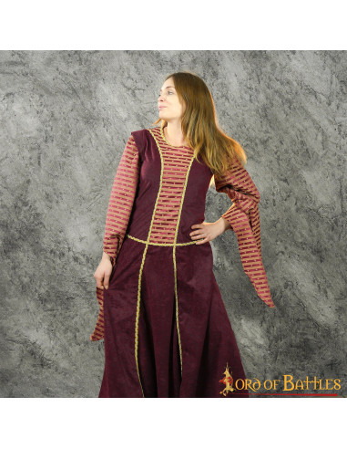 Lang middelalderlig kjole model Francy