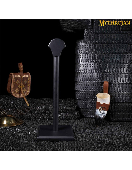 Træstøtte til ophængning af hjelme, sort