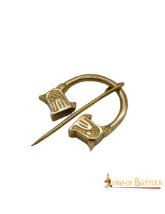 Viking messing fibula wolf ontwerp (4,5 cm.) 2