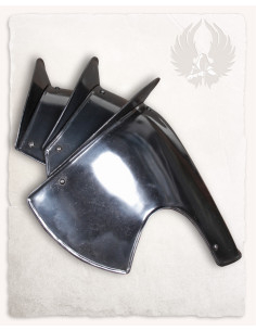 Mittelalterliche Schulterpolster aus gealtertem Stahl,... 2