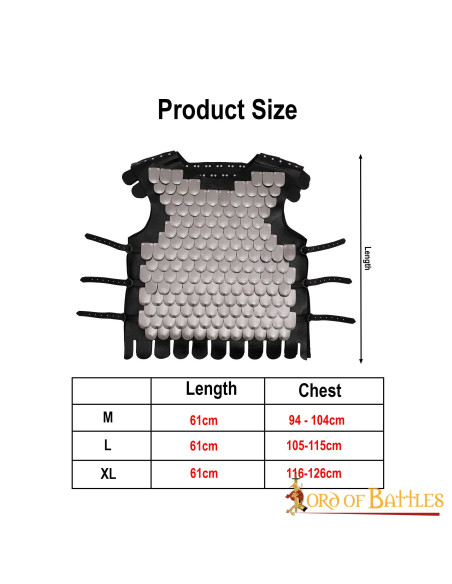 Viking krijger schaal borstplaat, LARP